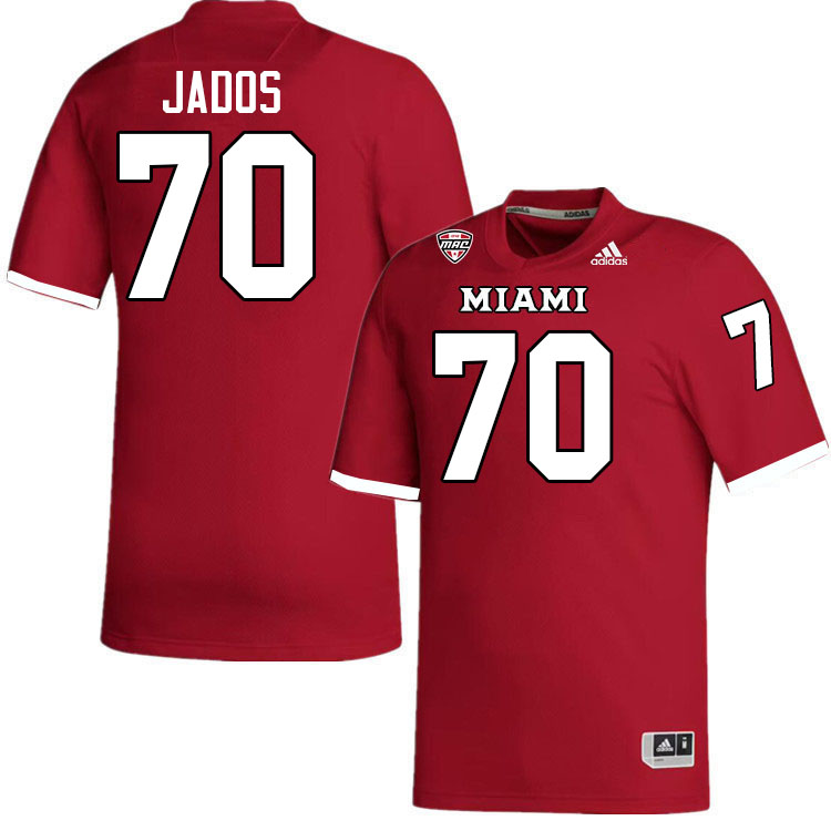 Miami University Redhawks #70 Will Jados College Football Jerseys Stitched-Red